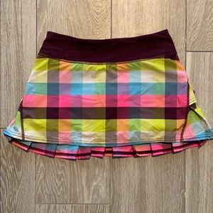 Plaid multicolor Lululemon skirt